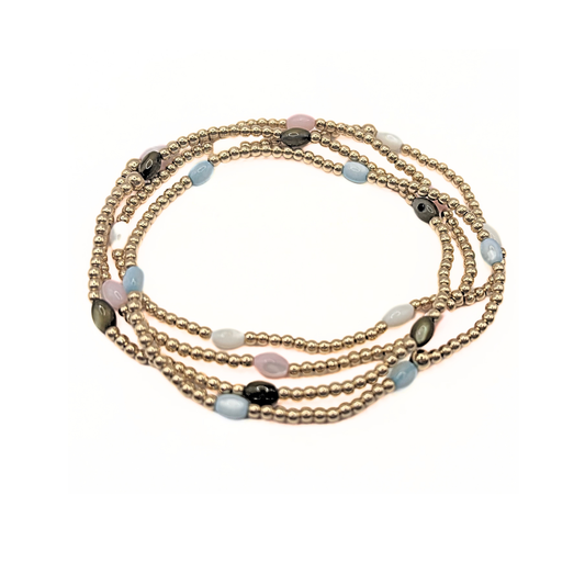 The Aspen Bracelet in Pink Opal | 7"