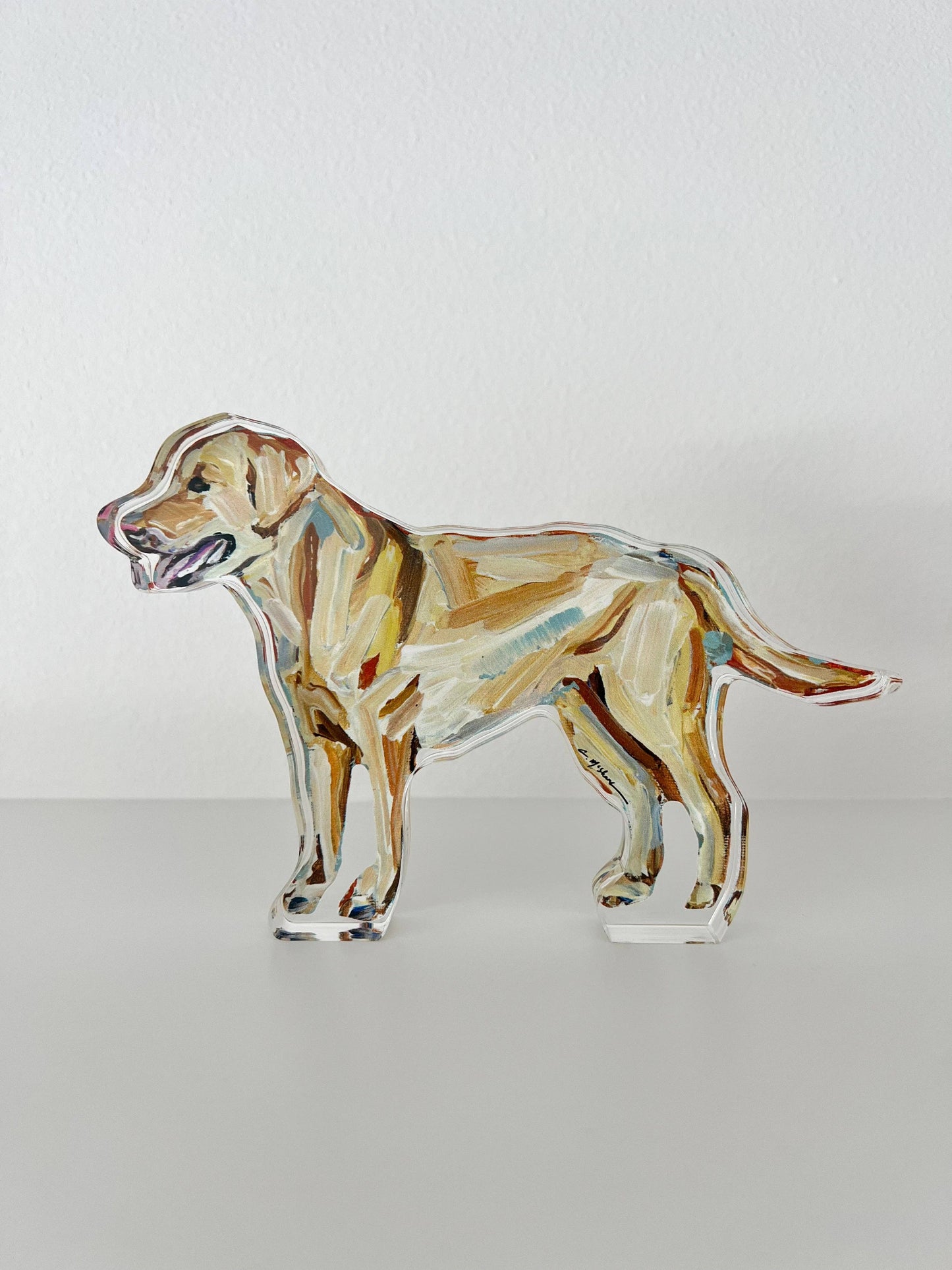 "Yellow Lab" Acrylic Shelfie Small