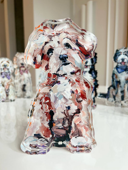 "Maltipoo Apricot" Acrylic Shelfie Small