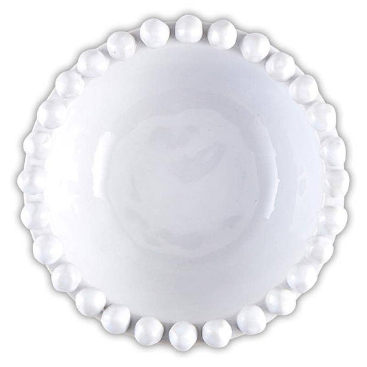 Ceramic Beaded Bowl | White