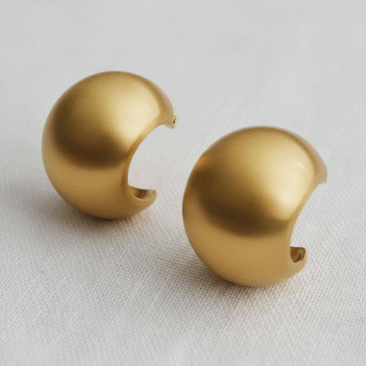 Modern Geometric C-Shaped Drop Earrings