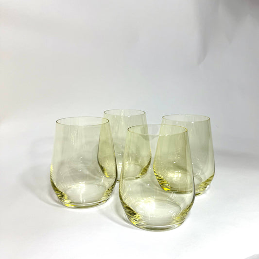 Lemon Drop Yellow | Stemless Colored Wineglass