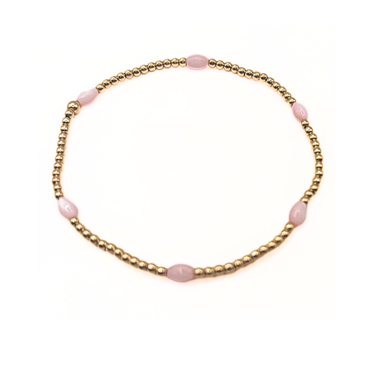 The Aspen Bracelet in Pink Opal | 7"