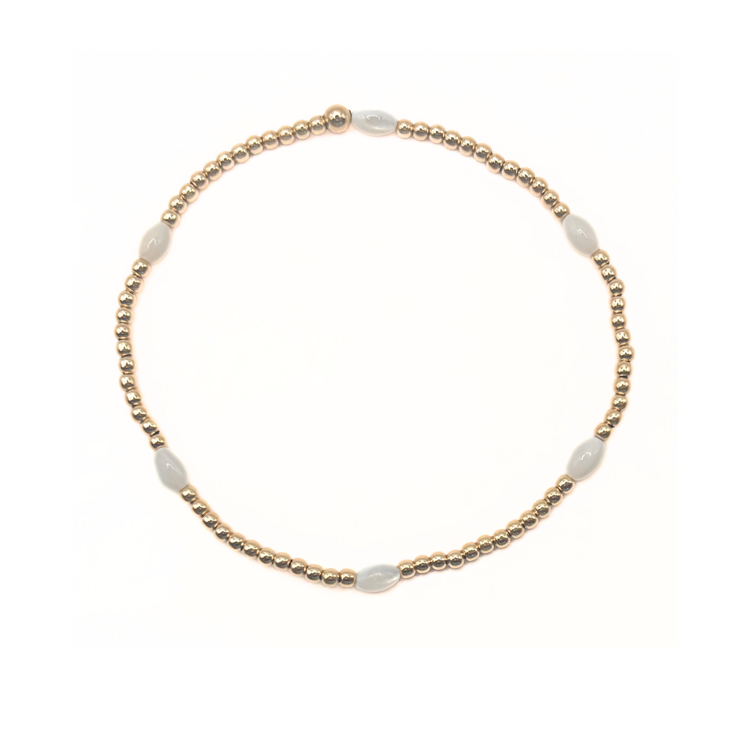 The Aspen Bracelet in Pink Opal | 7"