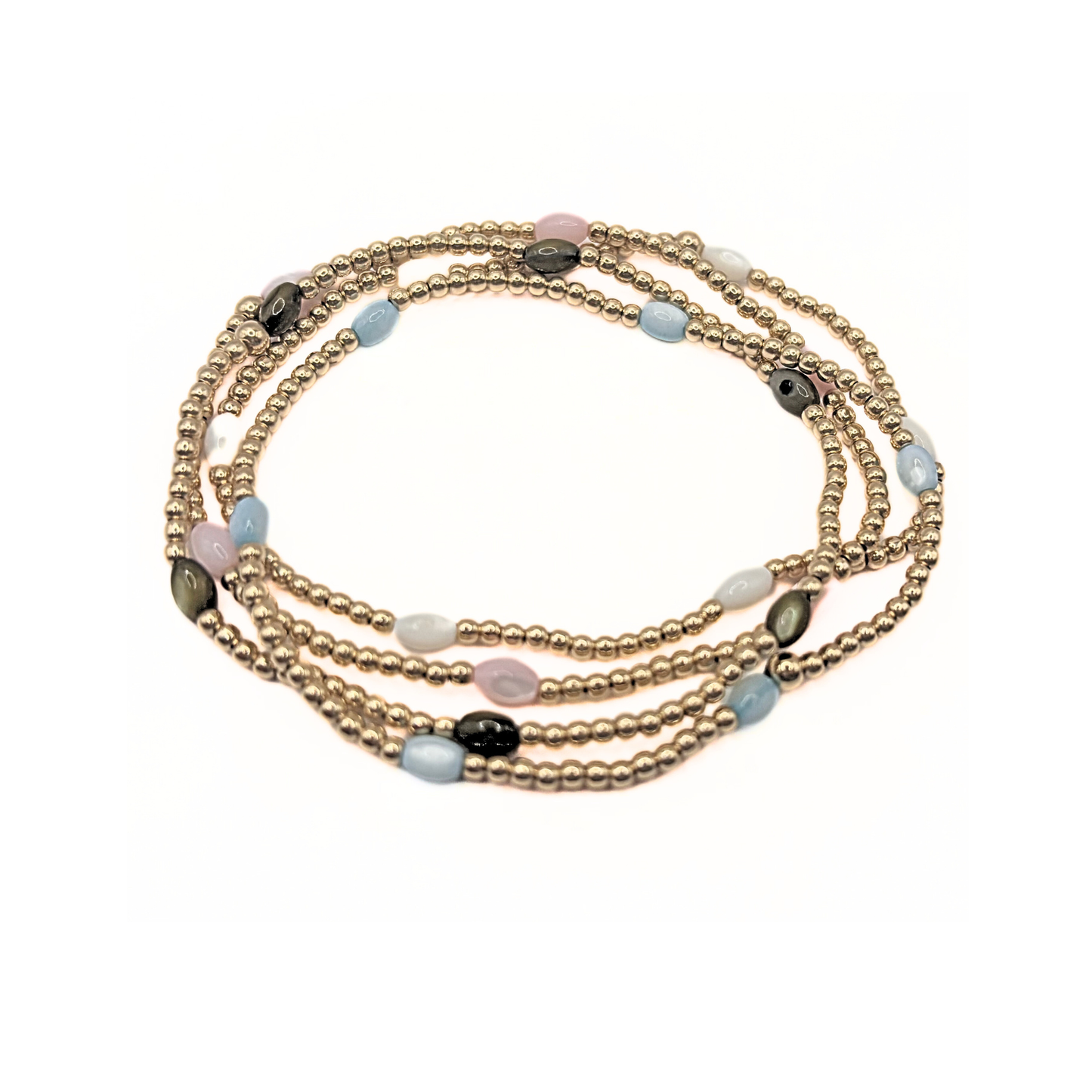 The Aspen Bracelet in Pink Opal | 7"