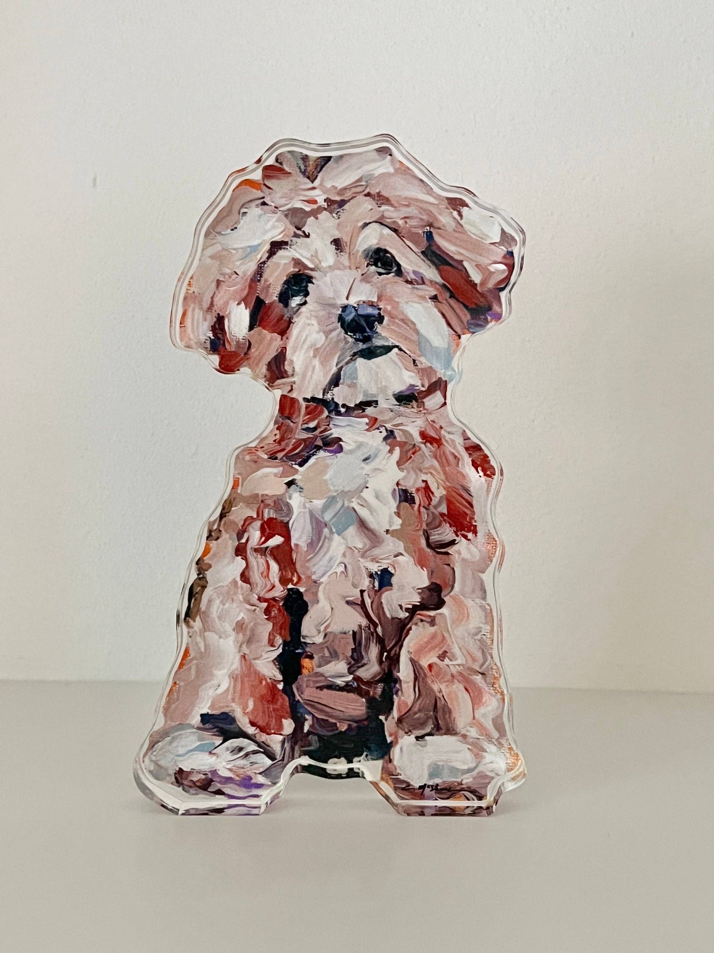 "Maltipoo Apricot" Acrylic Shelfie Small