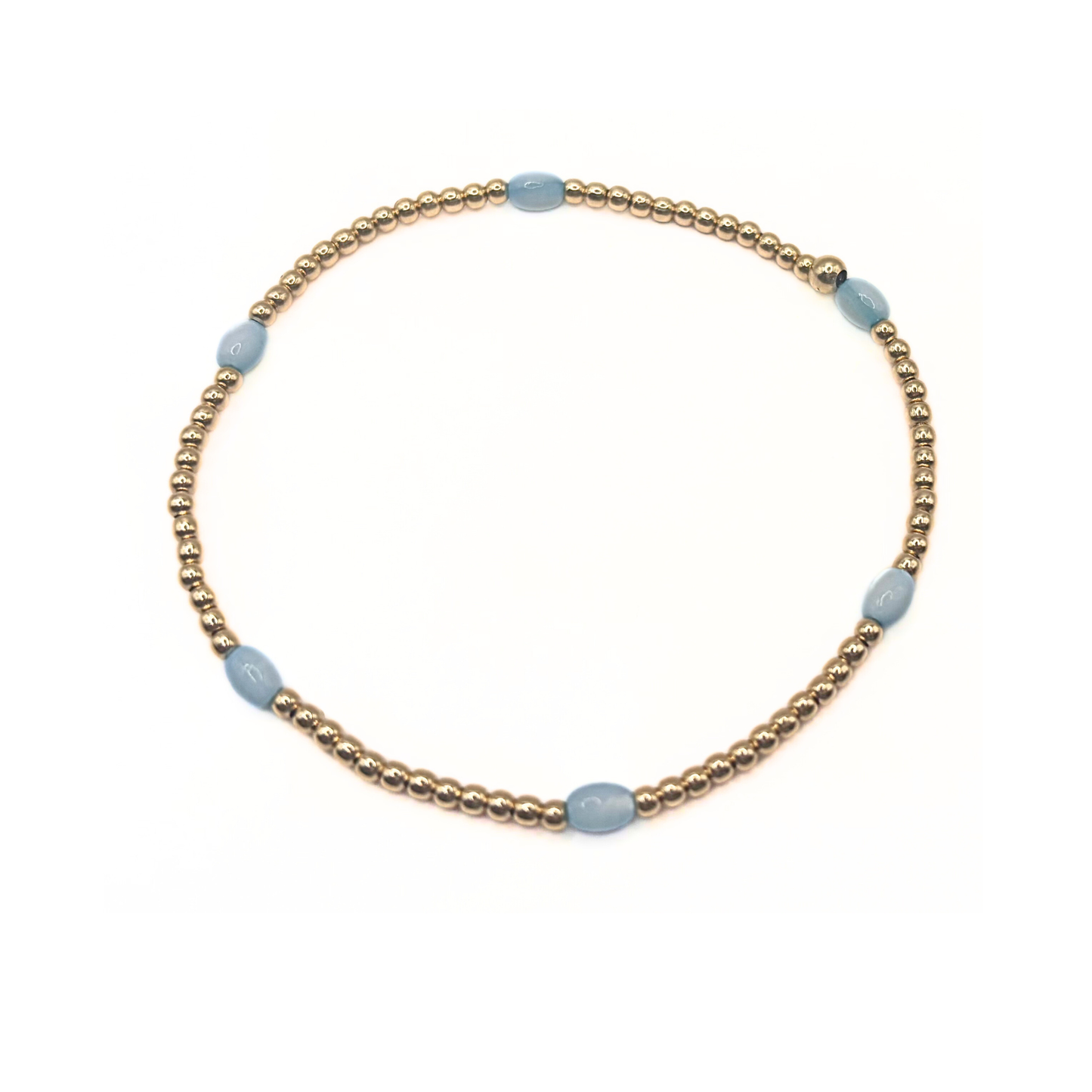 The Aspen Bracelet in Pink Opal | 7"