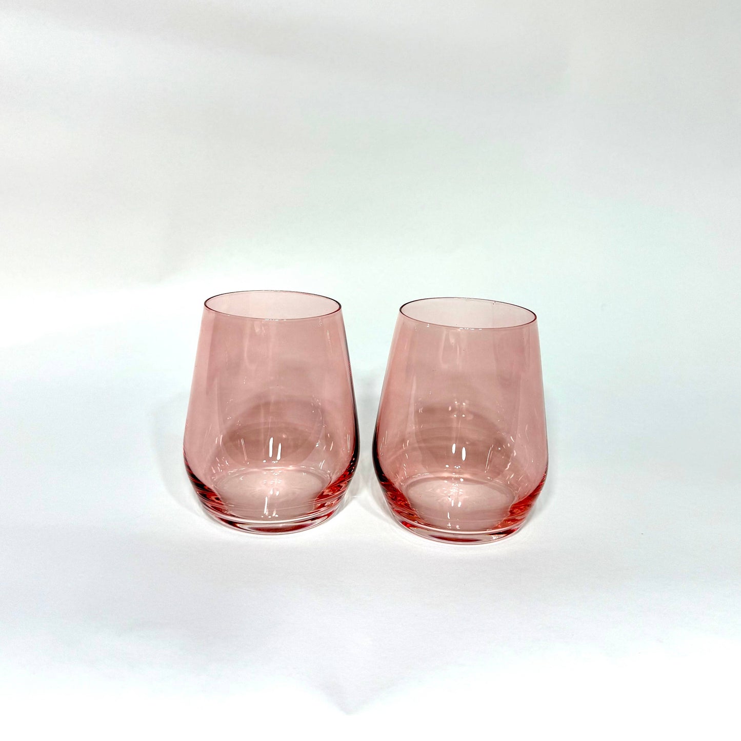 Peach Bellini | Stemless Colored Wine Glass
