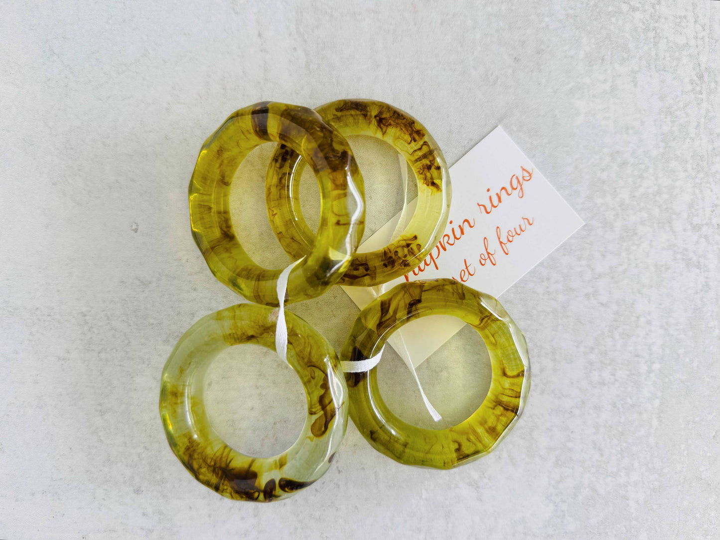 Element Napkin Rings | Moss