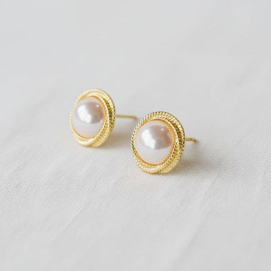 Chic Geometric Pearl Accent Drop Earrings