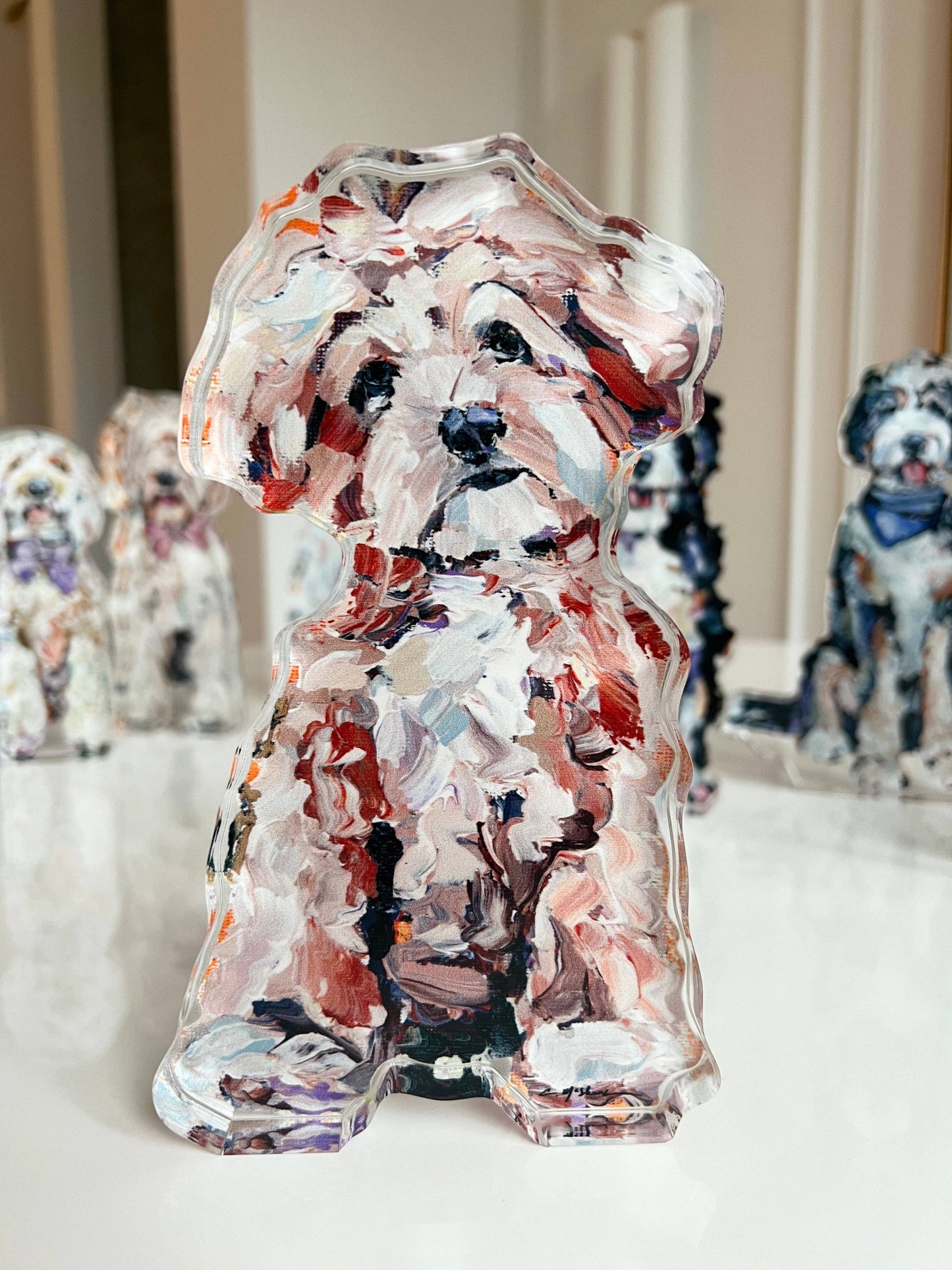 "Maltipoo Apricot" Acrylic Shelfie Small