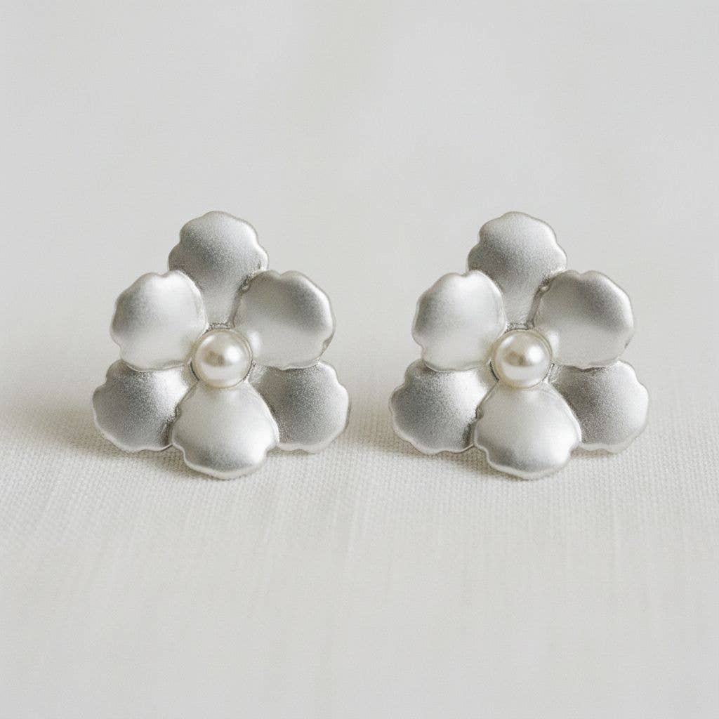 Artistic Floral Design Drop Earrings