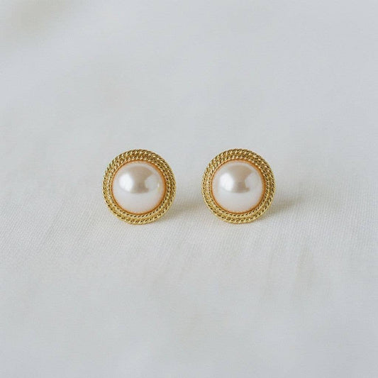 Chic Geometric Pearl Accent Drop Earrings