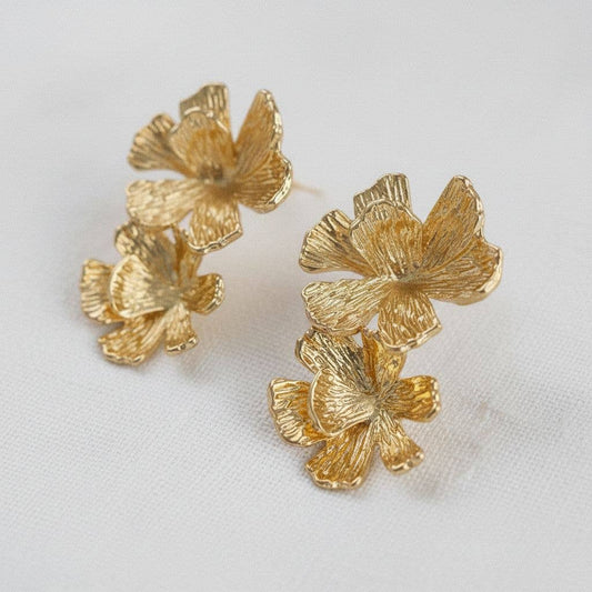 Artistic Floral Drop Earrings
