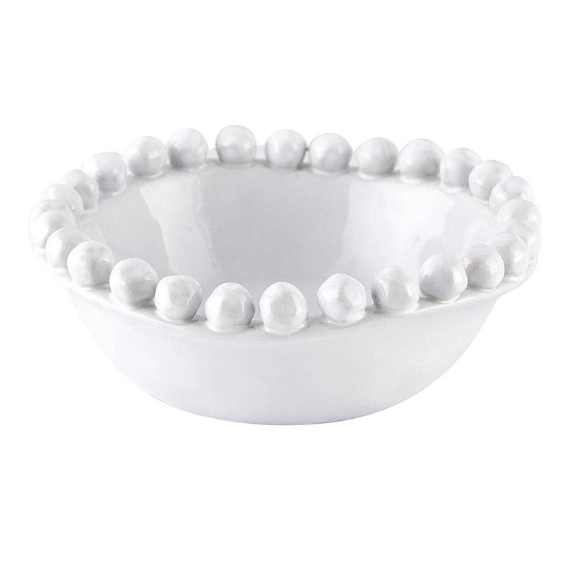 Ceramic Beaded Bowl | White