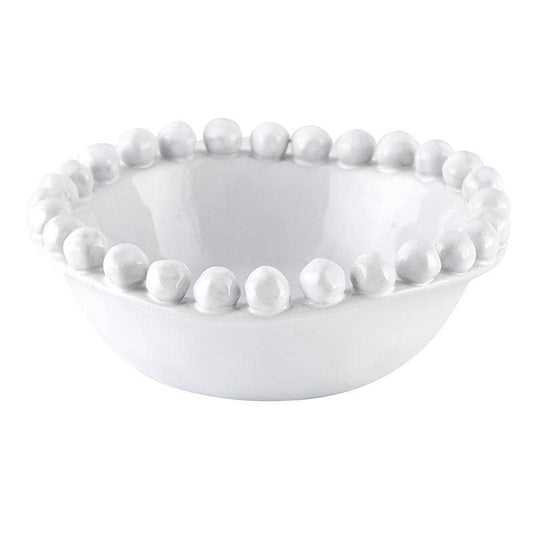 Ceramic Beaded Bowl | White