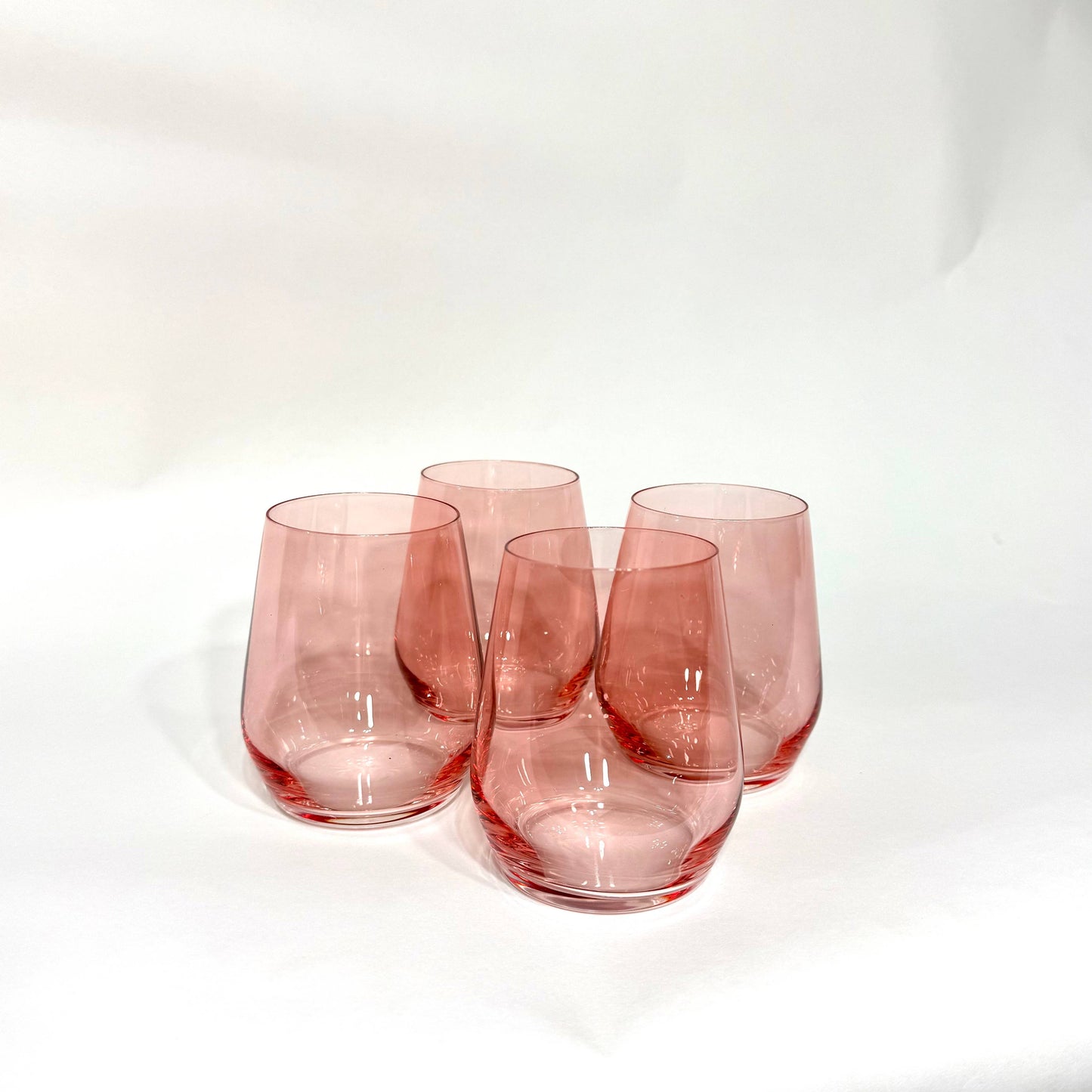 Peach Bellini | Stemless Colored Wine Glass