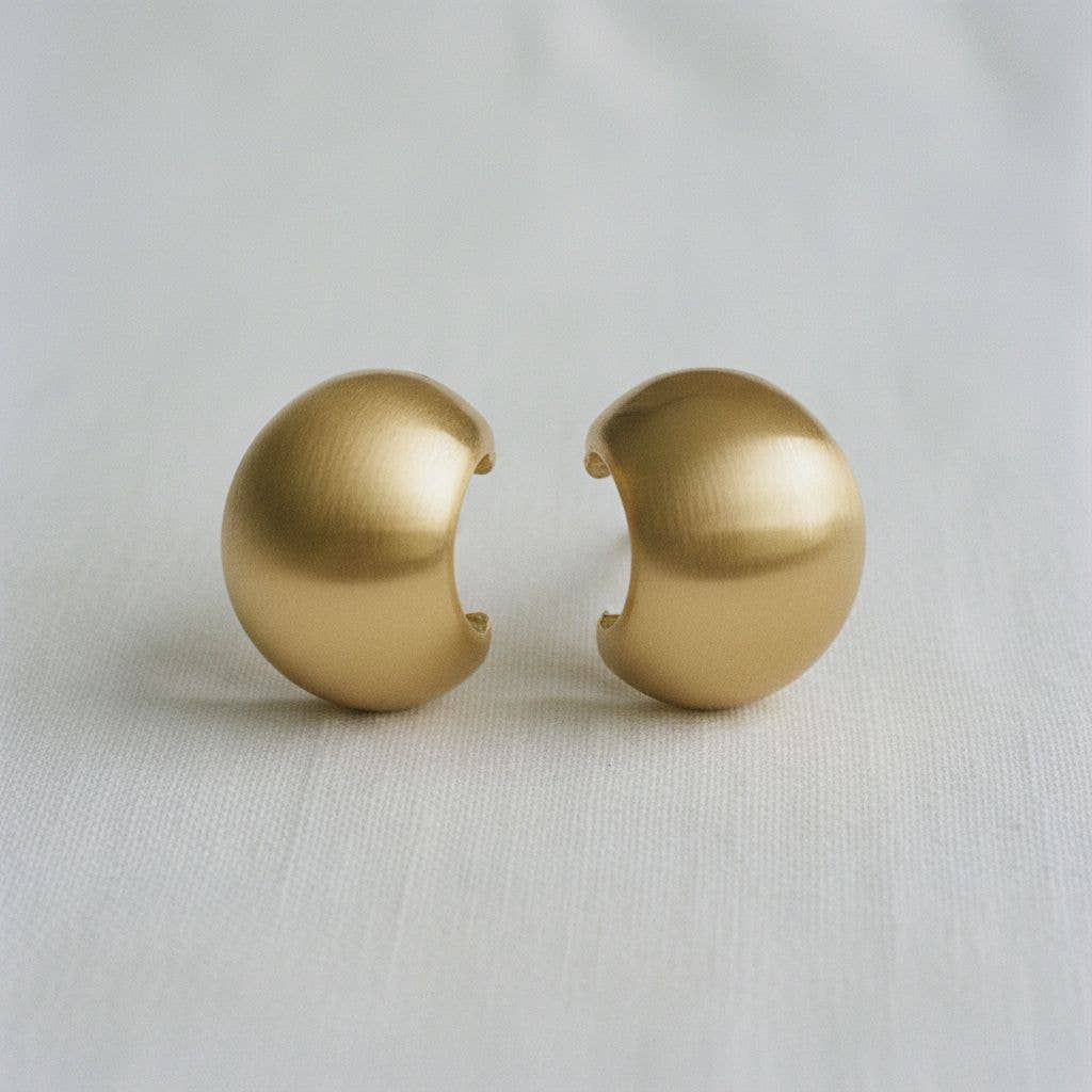 Modern Geometric C-Shaped Drop Earrings