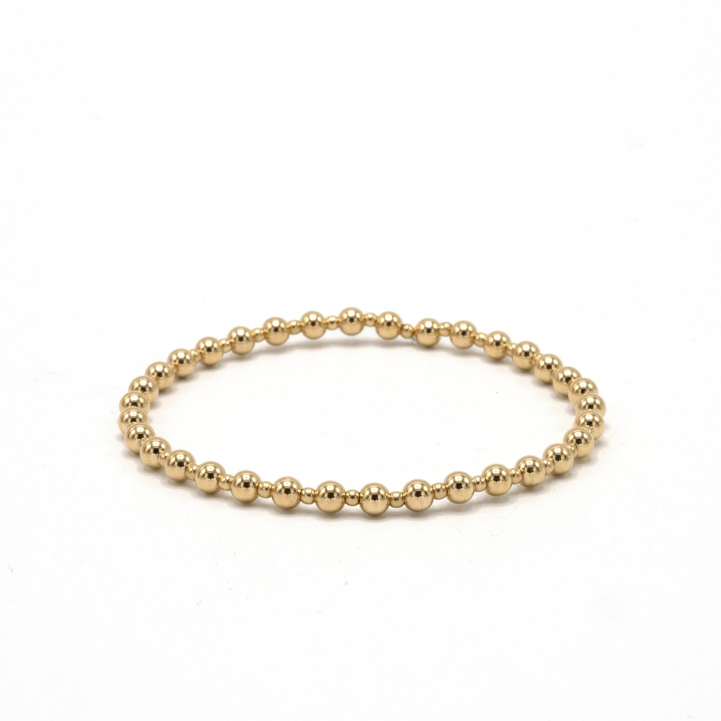 4mm+2mm+4mm Gold Filled Waterproof Dimension Bracelet | 7"