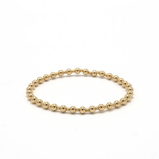 4mm+2mm+4mm Gold Filled Waterproof Dimension Bracelet | 7"
