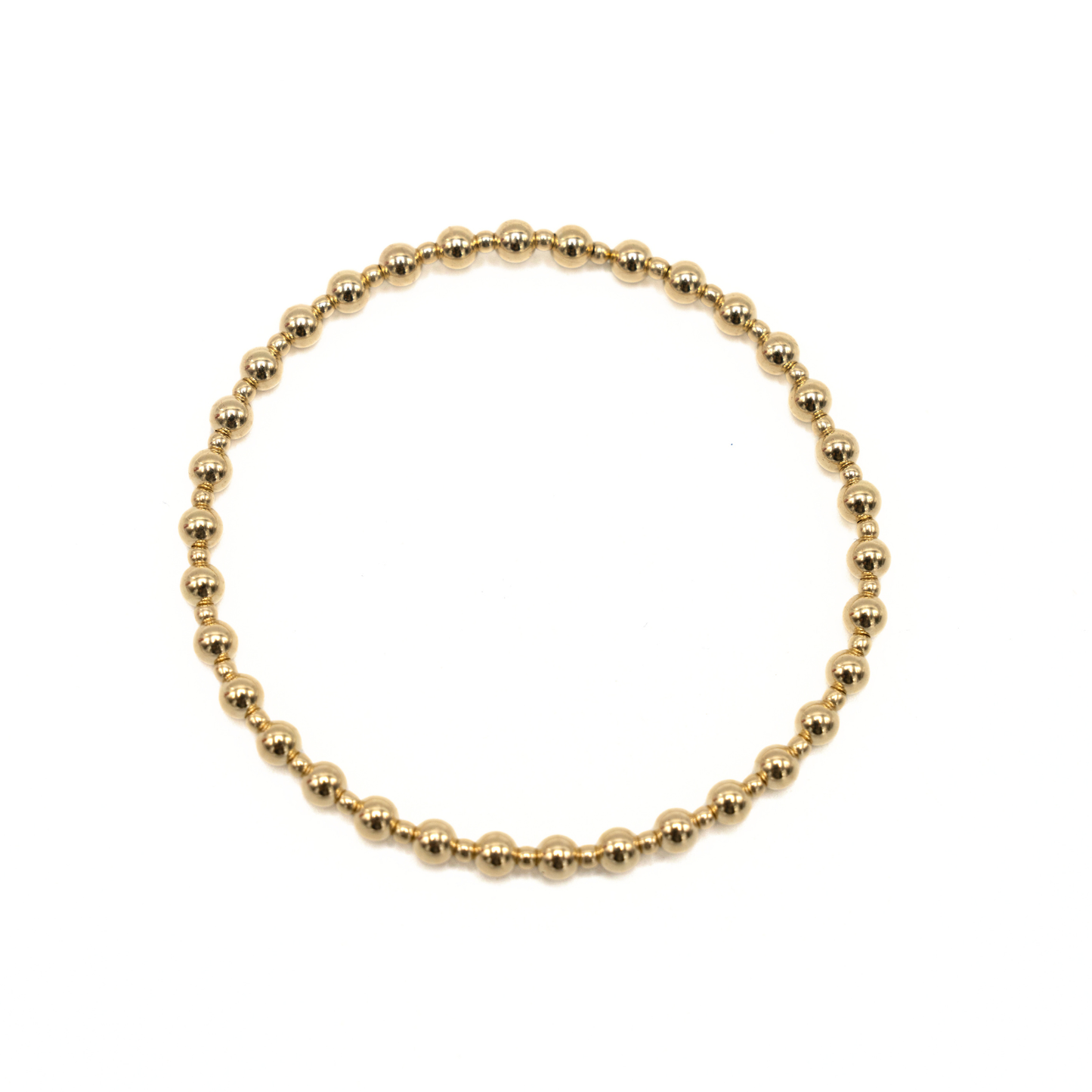 4mm+2mm+4mm Gold Filled Waterproof Dimension Bracelet | 7"