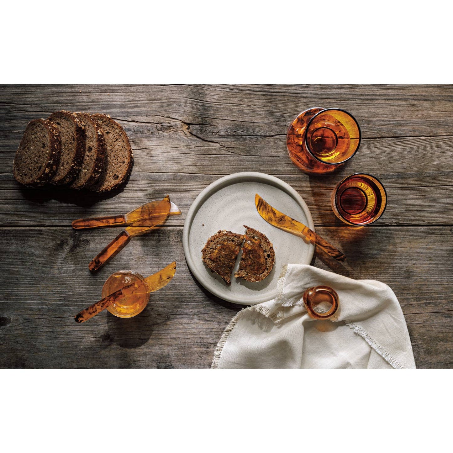 Tortoise Shell Resin Spreader Set of 4