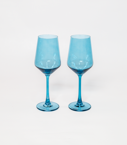 Blue Lagoon | Colored Wine Glass