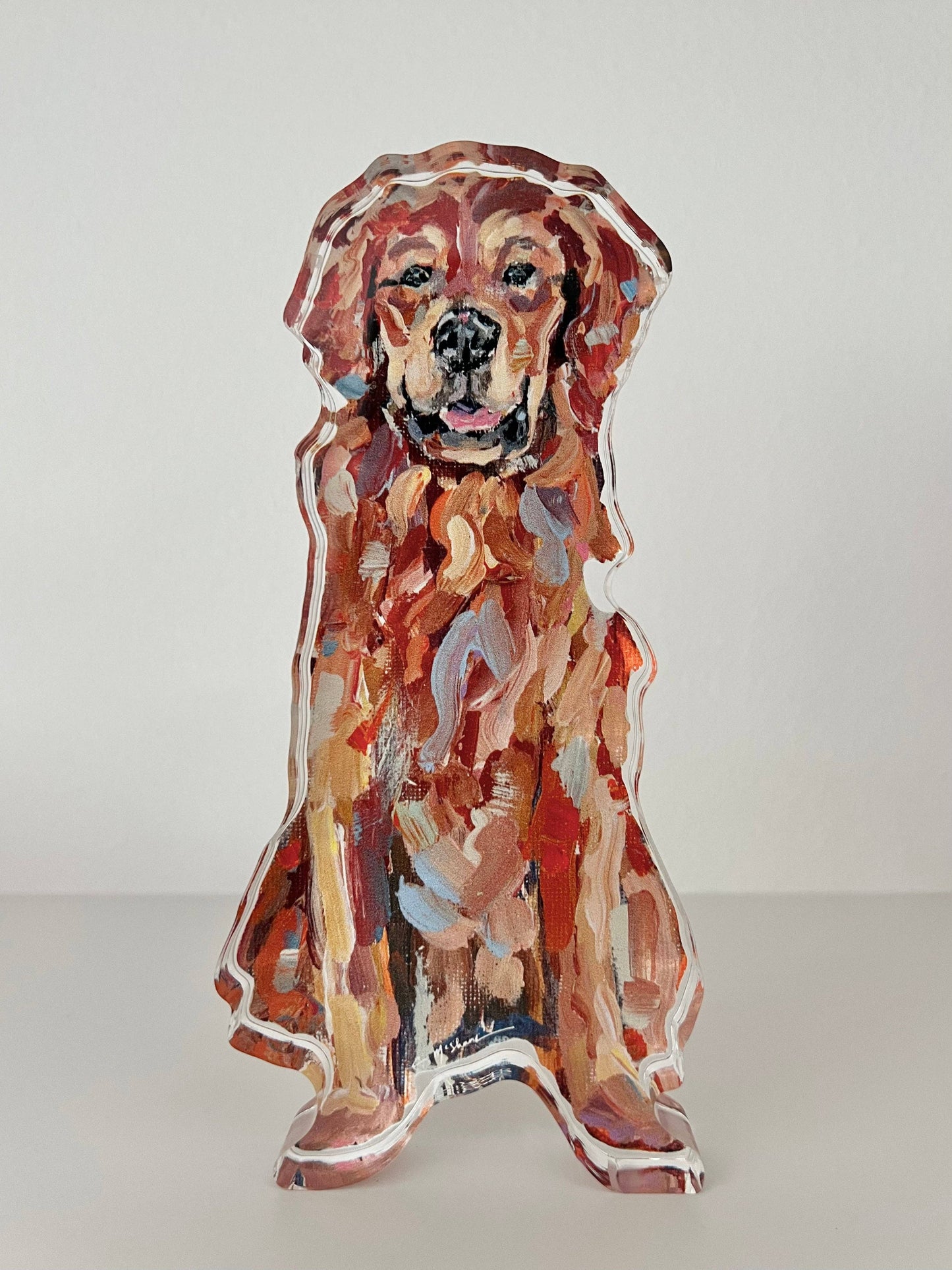 "Golden Retriever Red" Acrylic Shelfie Small