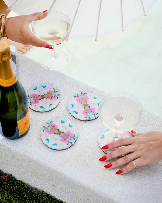 Monets Garden Pink Coaster | Laura Park x Tart